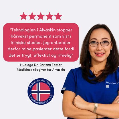 Alvaskin IPL Hårfjerner - Effektiv Hårfjerning uten Smerte eller Klinikkbesøk | Hjemmelaser med Rask Resultat
