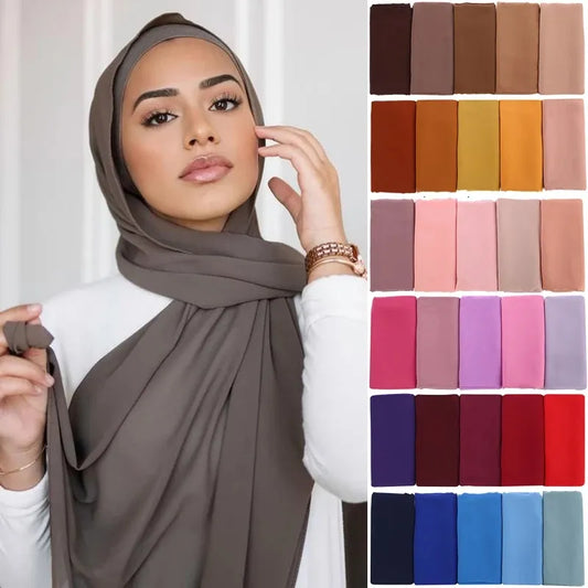 Elegant Chiffon Hijab Scarf - Lightweight & Versatile